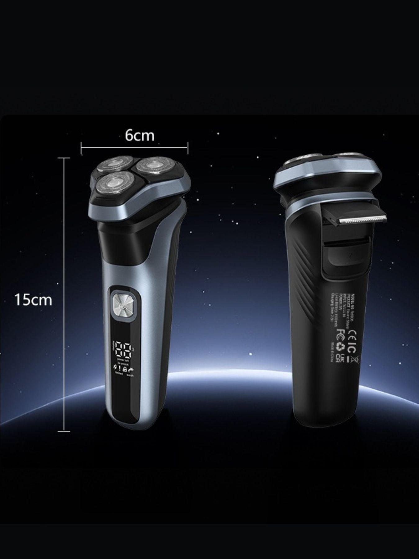 Rechargeable Rotary Electric Shaver with LED Display - Loving It Shop