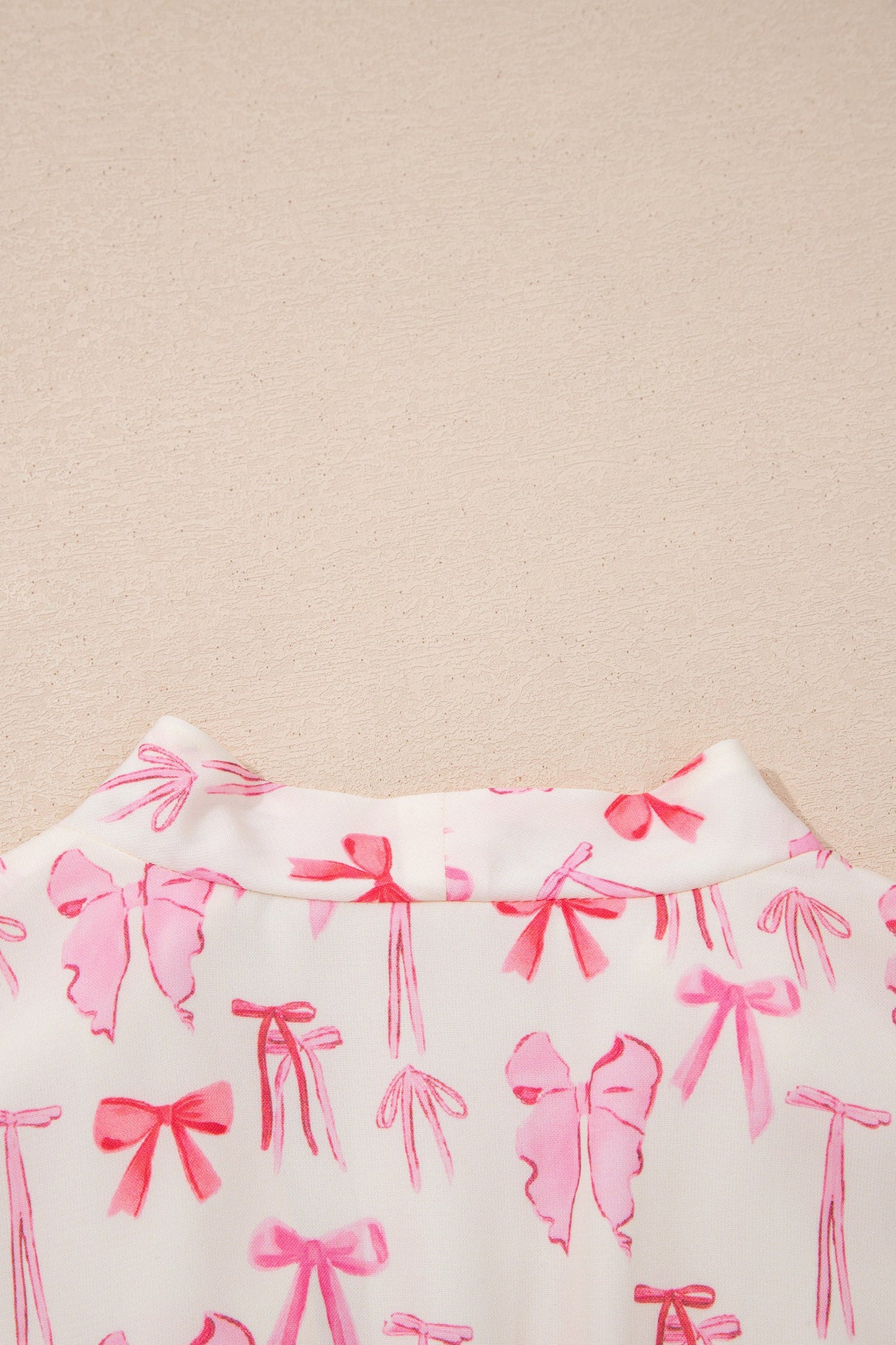 Pink Full Zip Cinched Waist Sleeveless Bow Mini Dress