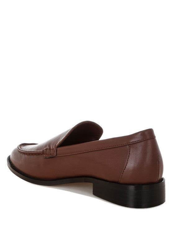Ninto Low Heel Pleather Loafers