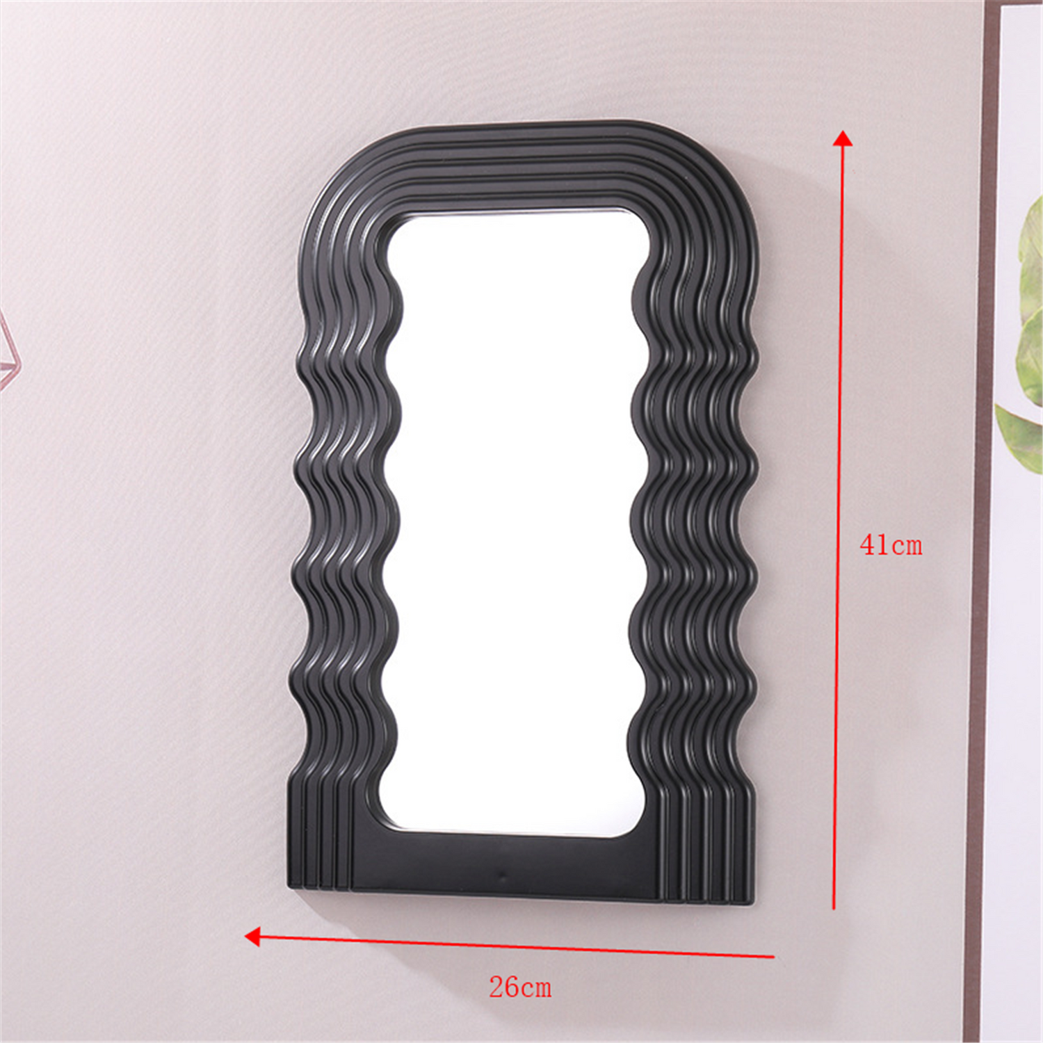 Wave Desktop Makeup Mirror for Entrance Decoration