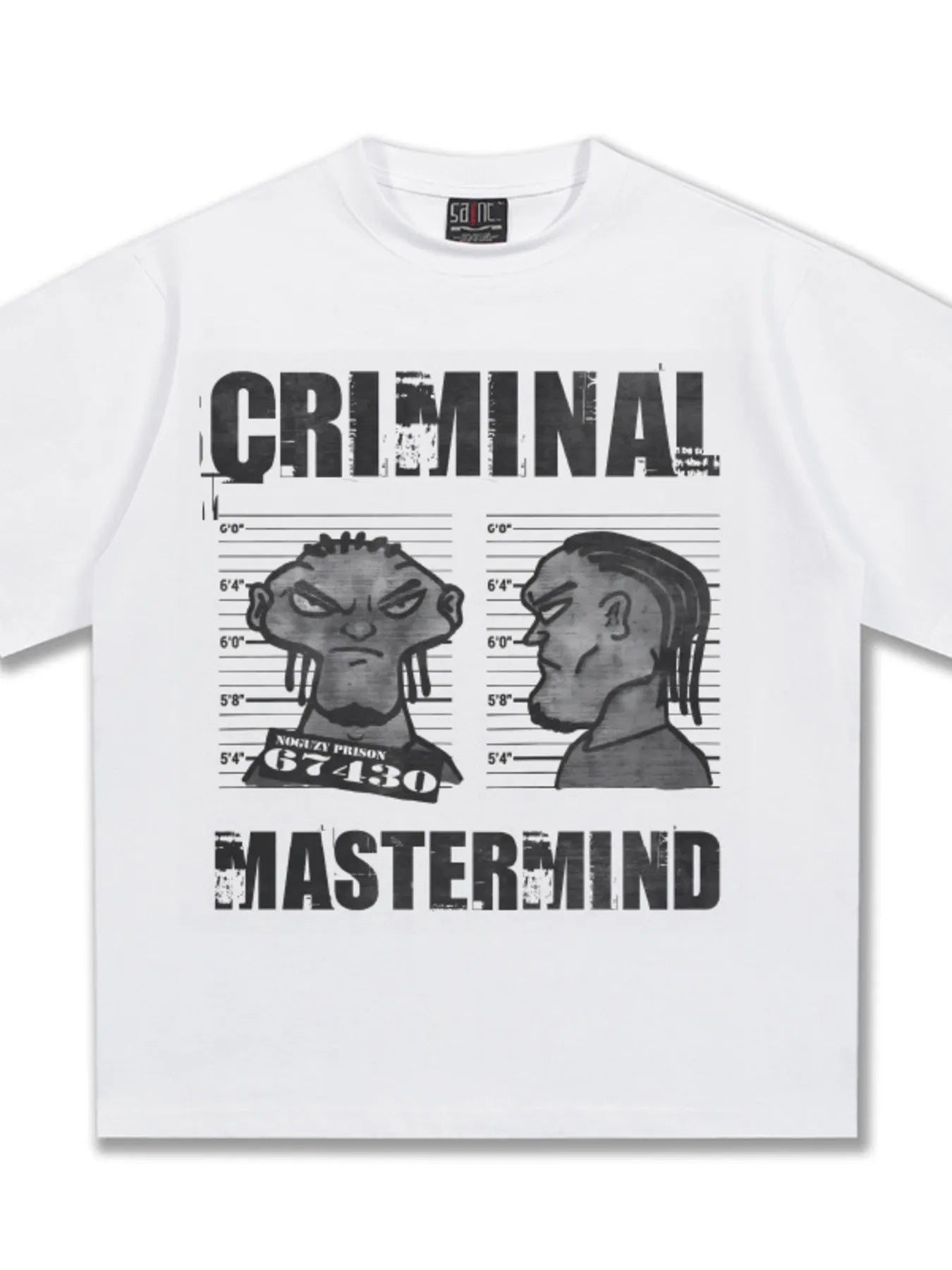 Men's Criminal Mastermind Graphic Oversized T-Shirt - Loving It Shop