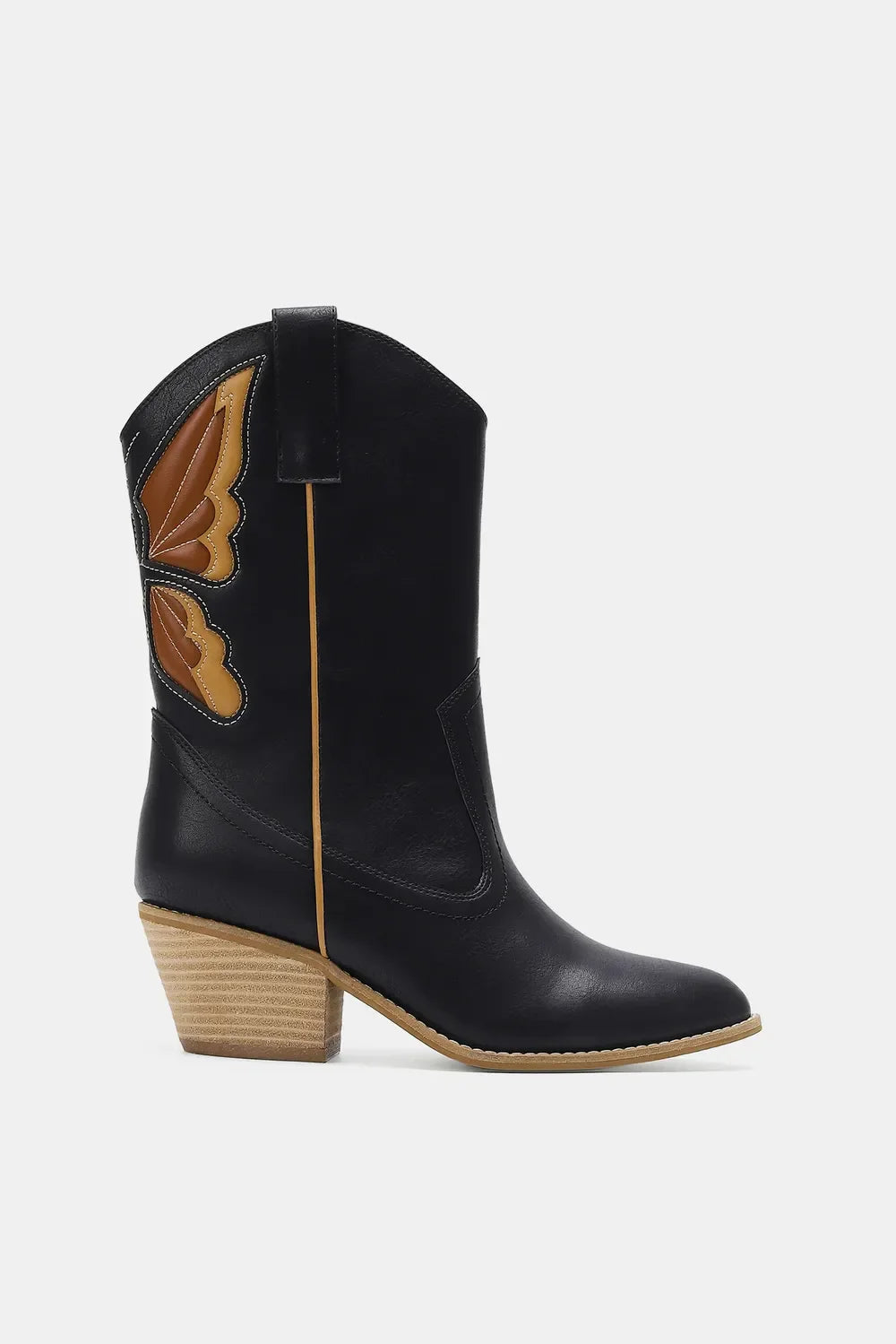 Fashion Butterfly Cut Detail Point Toe Boots