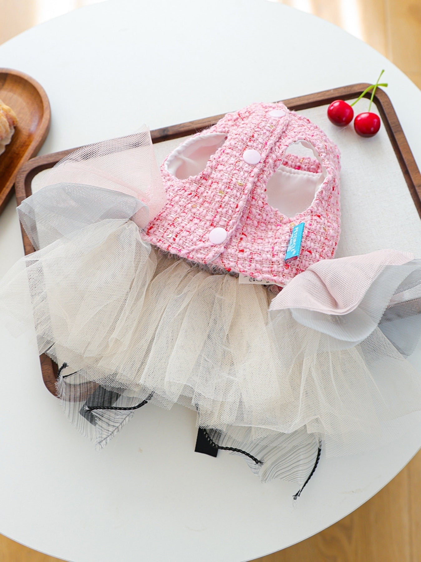 Tweed Pet Dress with Ruffle - Loving It Shop