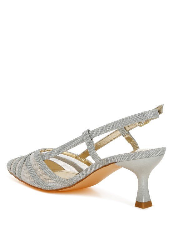 Daldra Kitten Heel Slingback Sandals - Loving It Shop