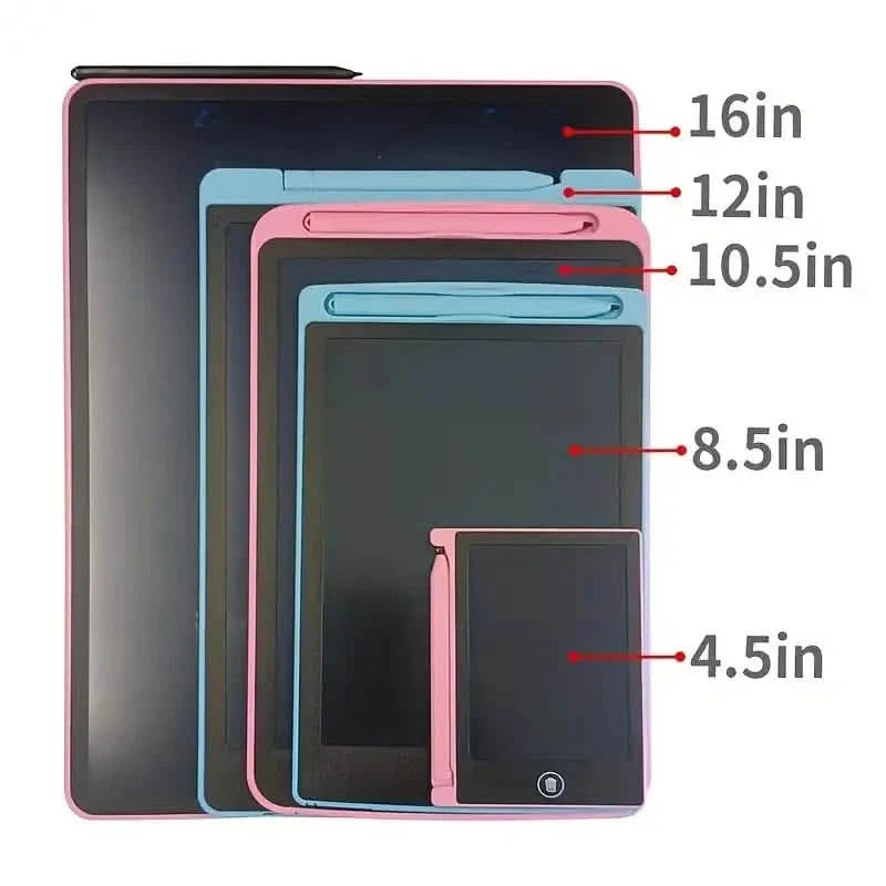 Digital LCD Writing Tablet with Stylus Pen – Reusable Wipeable Dry-Erase Doodle &amp; Drawing Board