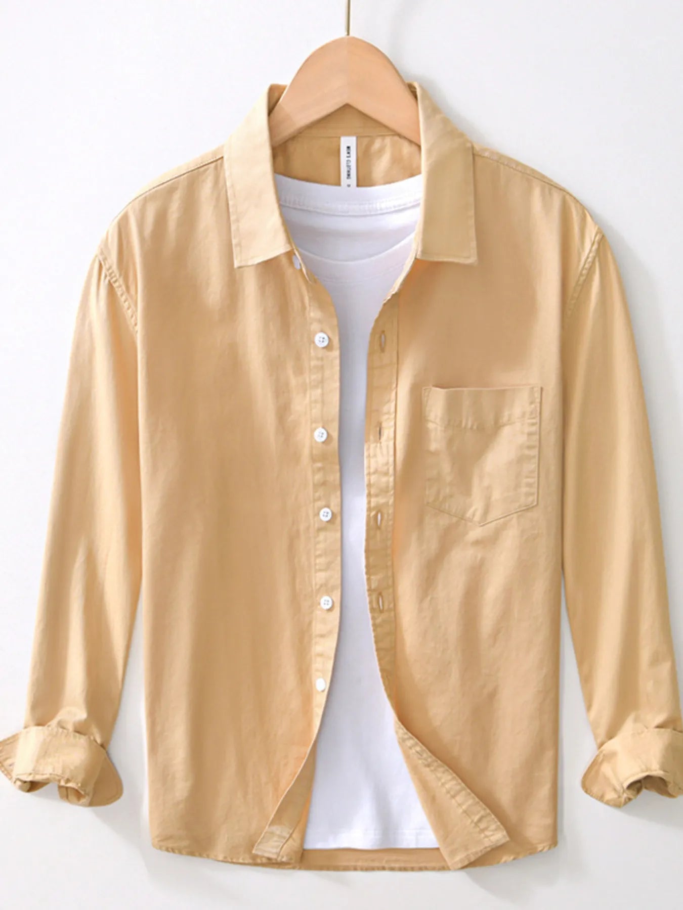 Men's Plus Size Button Up Long Sleeve Shirt