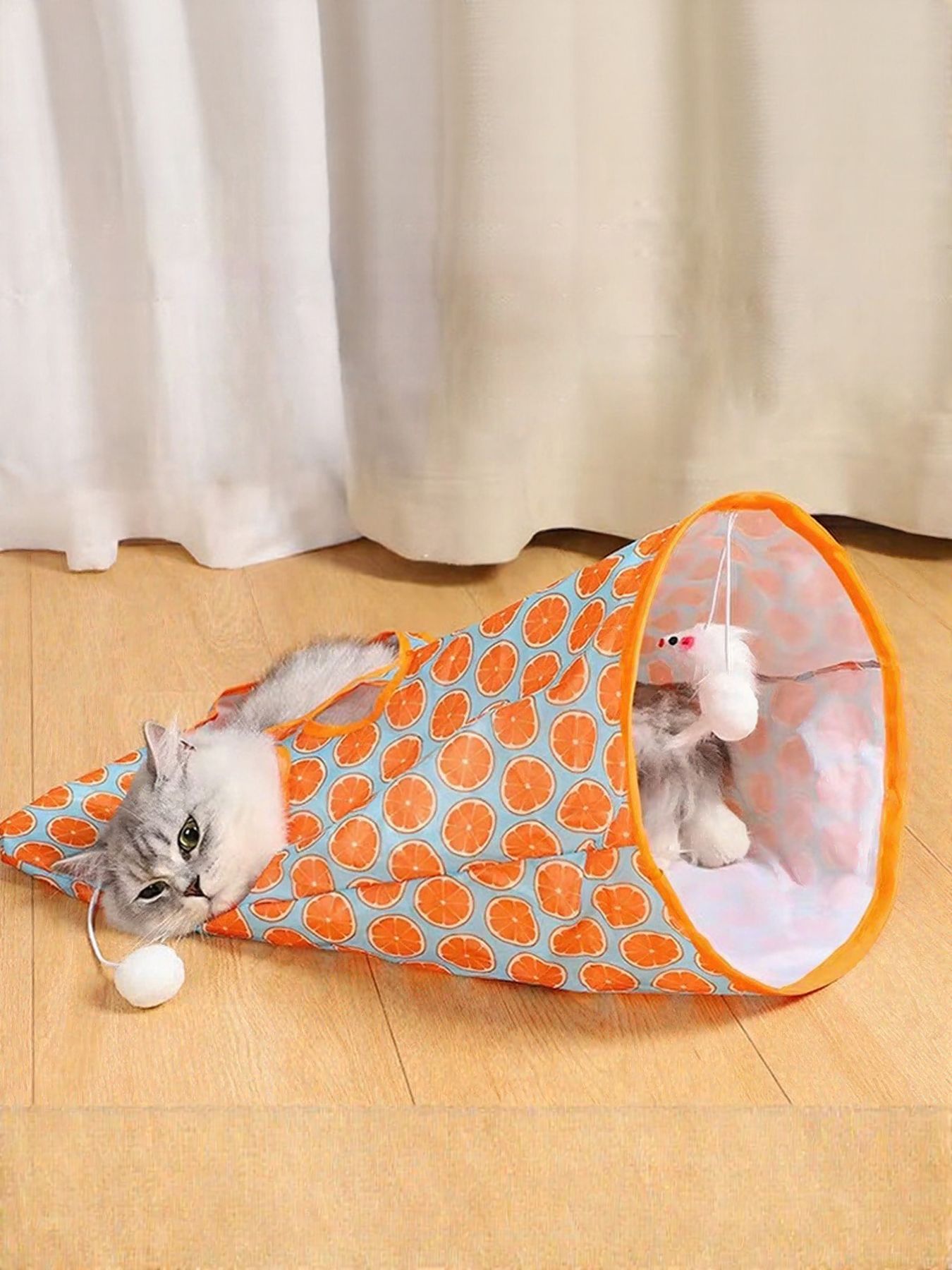 Collapsible Printed Cat Tunnel Toy - Loving It Shop