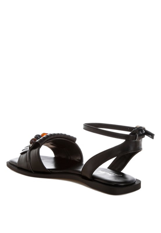 Morgine Beaded Flat Sandals