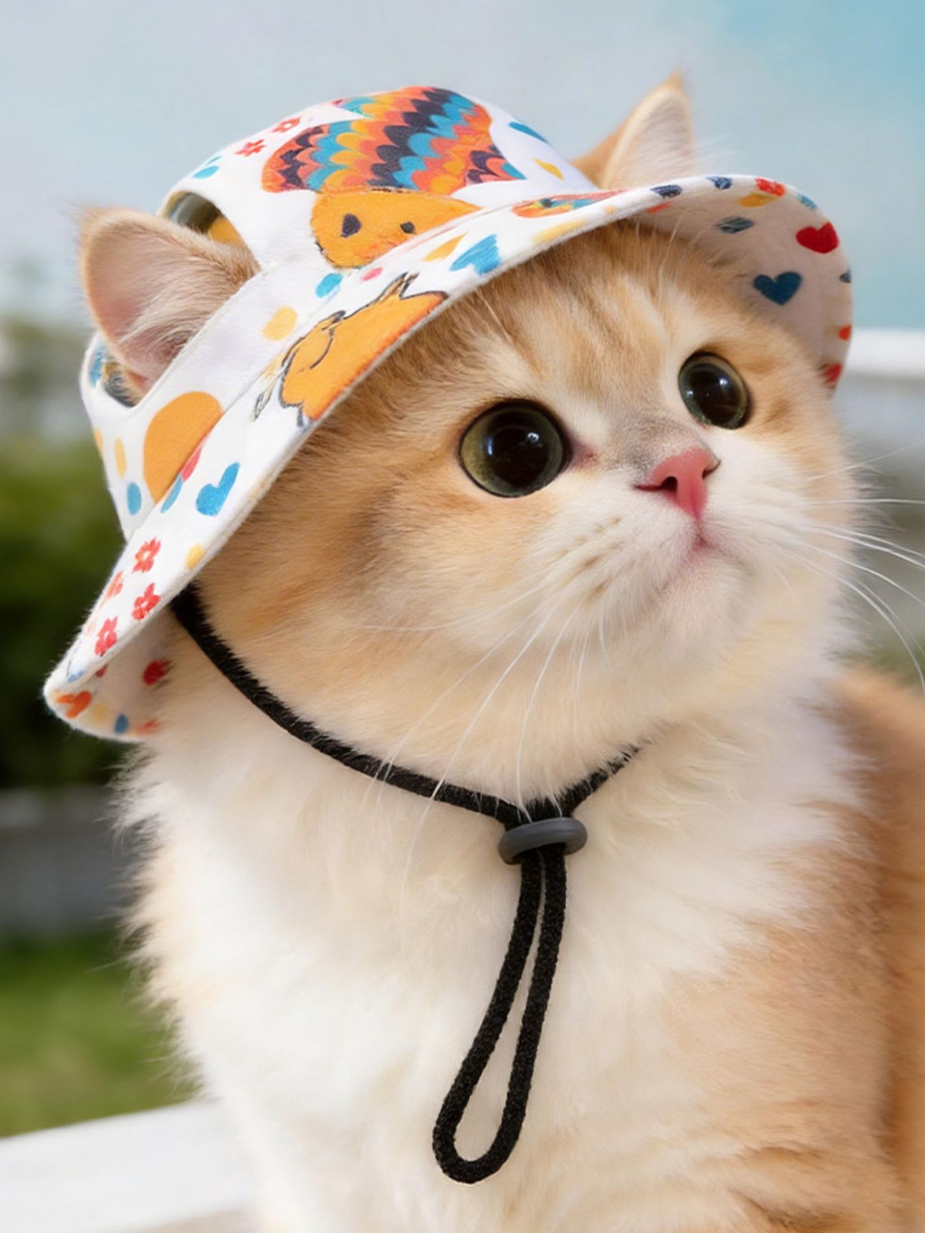 Adjustable Chin Strap Pet Bucket Hat - Loving It Shop