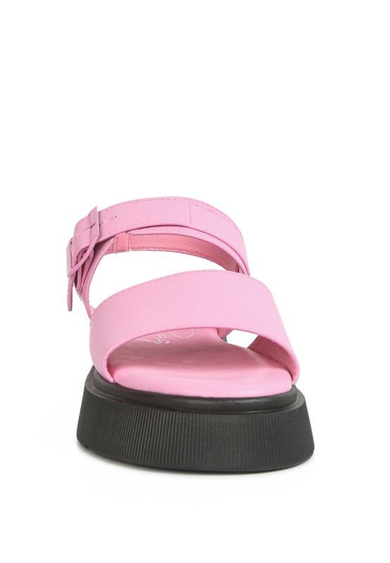 GLADEN Pin Buckle Platform Sandals - Loving It Shop
