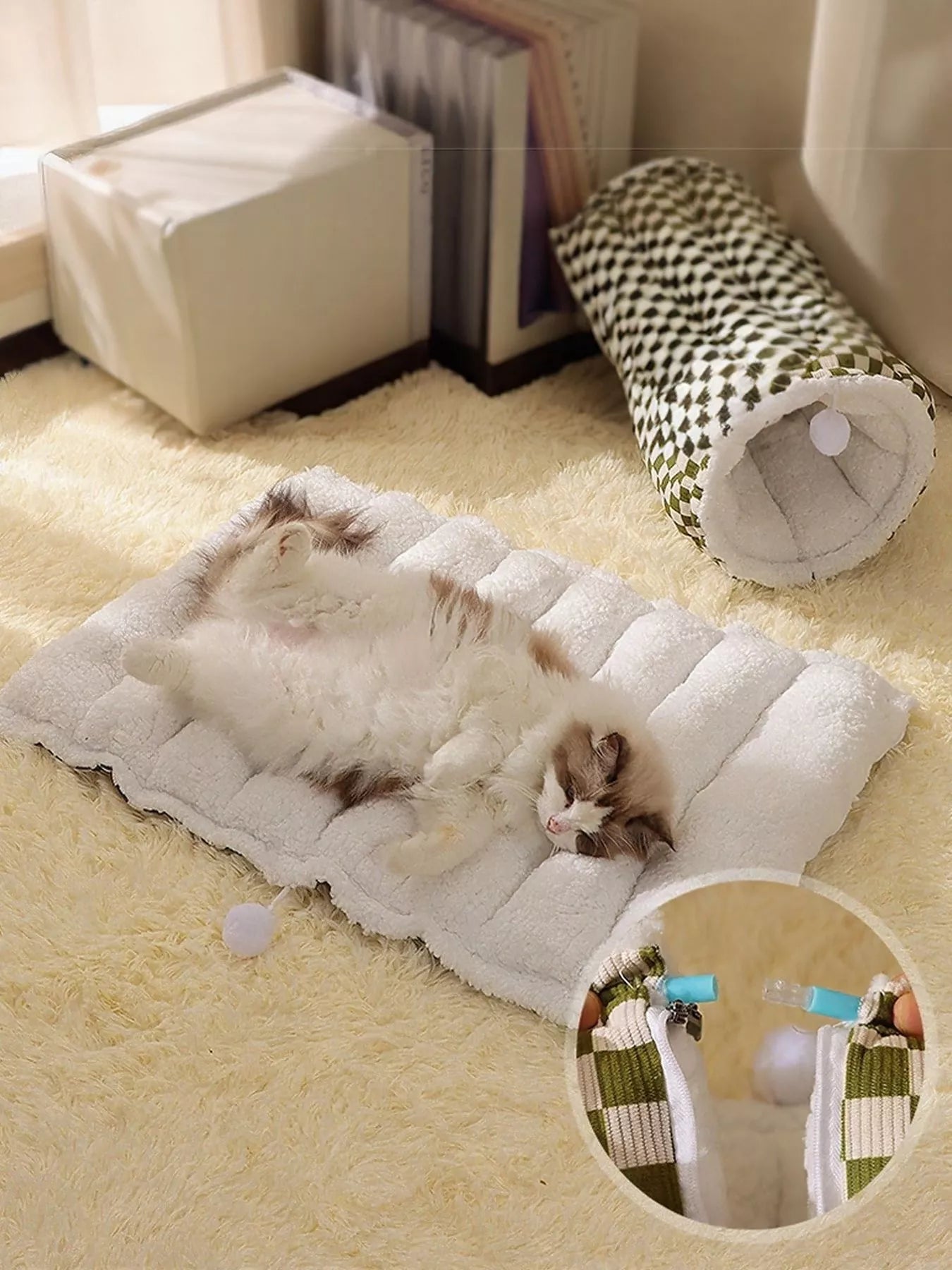 Cozy Plush Pet Tunnel Nest - Loving It Shop