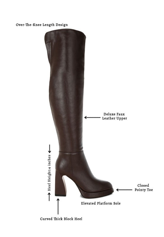 Nenana Faux Leather Knee-High Boots