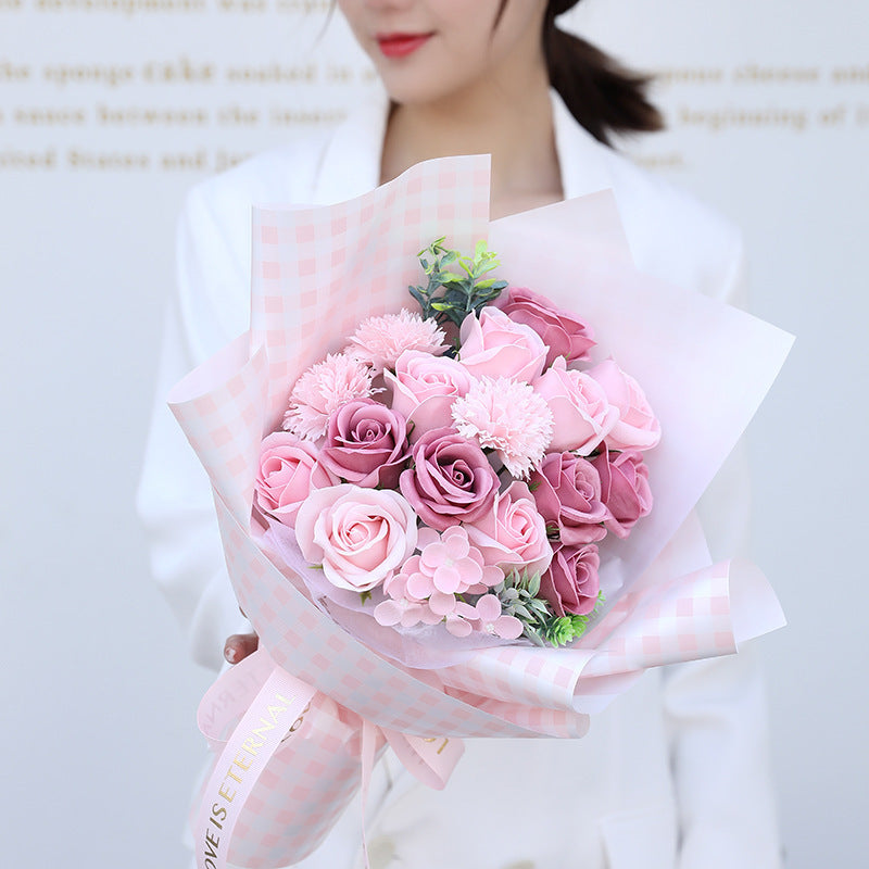Eternal Rose Soap Flower Gift for Mother&