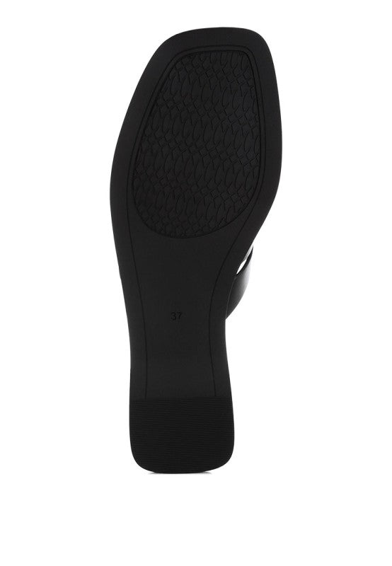 Sebal Strappy Faux Leather Slip Ons