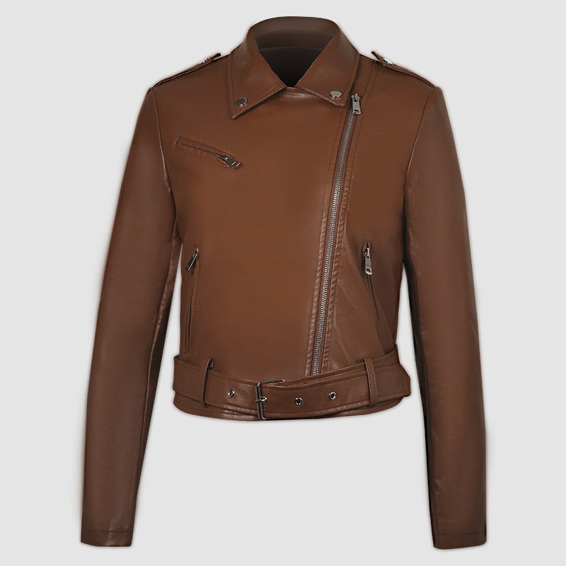 Lapel Short Belt Women&