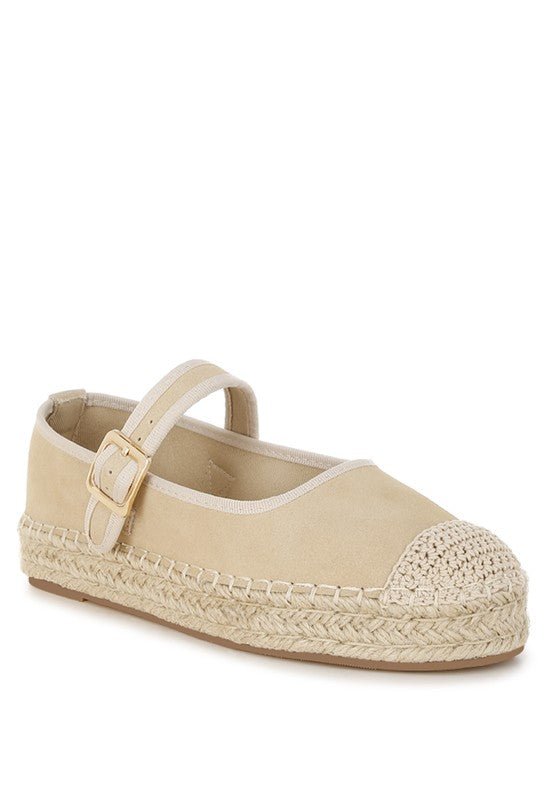 Bolean Soft Suede Leather Mary Jane Espadrilles - Loving It Shop