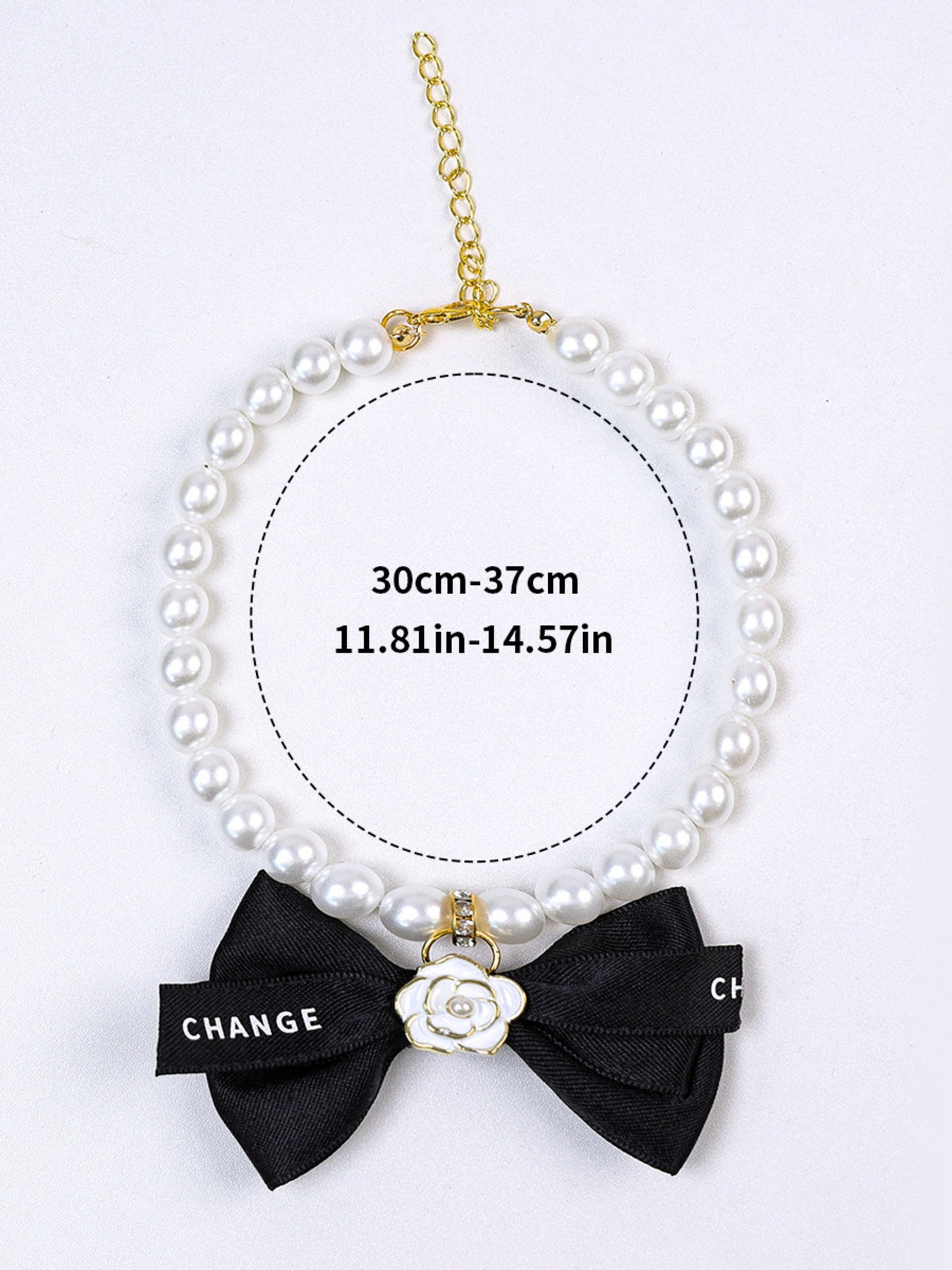 Pearl Bowknot Pet Necklace - Loving It Shop