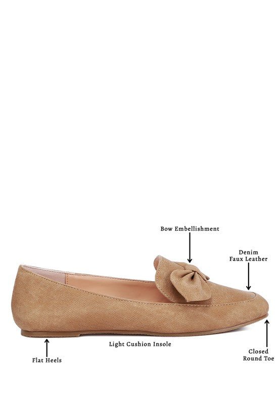 Waveney Bow Embellished Loafers - Loving It Shop