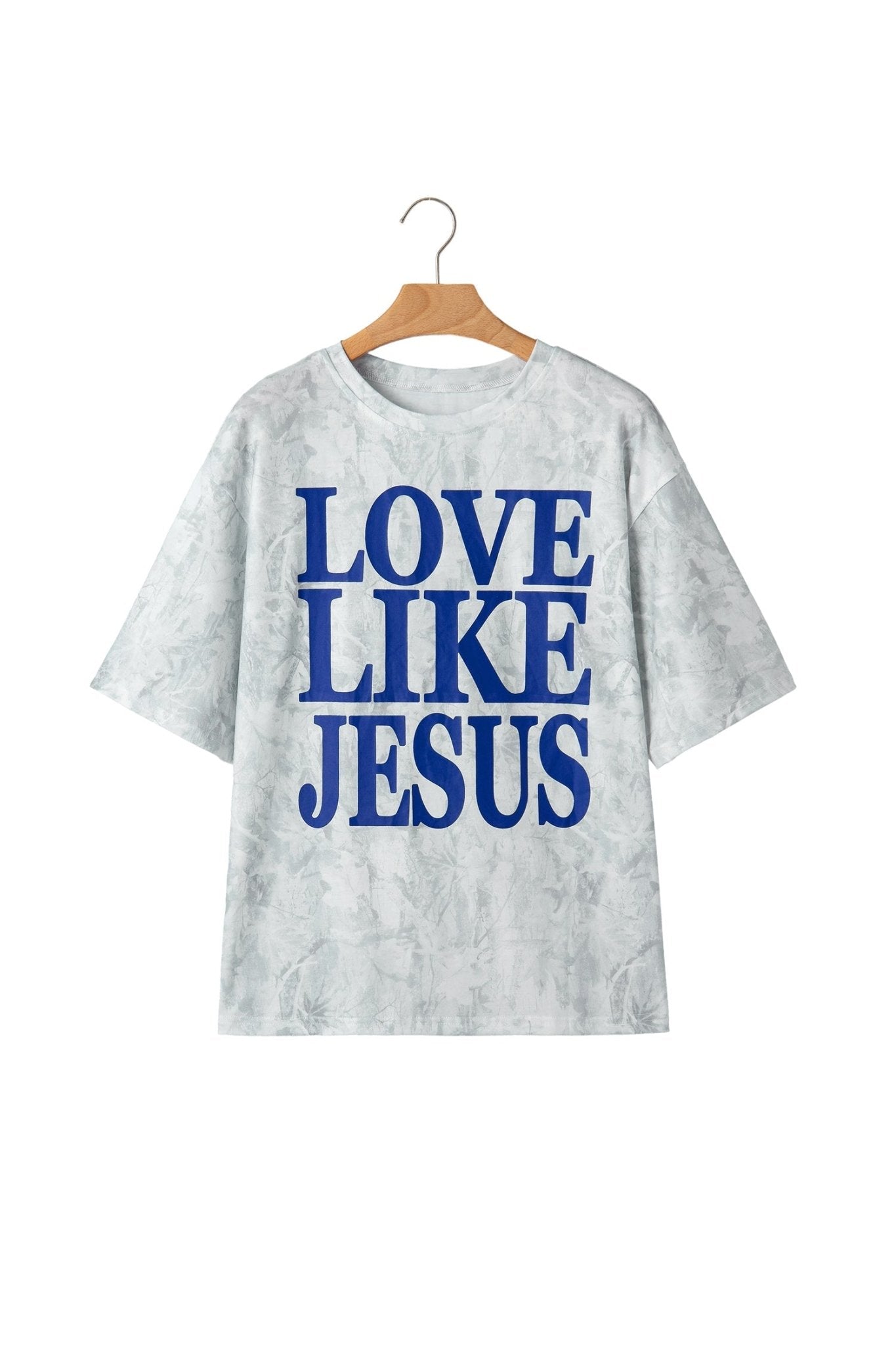 Gray Love Like Jesus Camouflage Oversized T Shirt - Loving It Shop