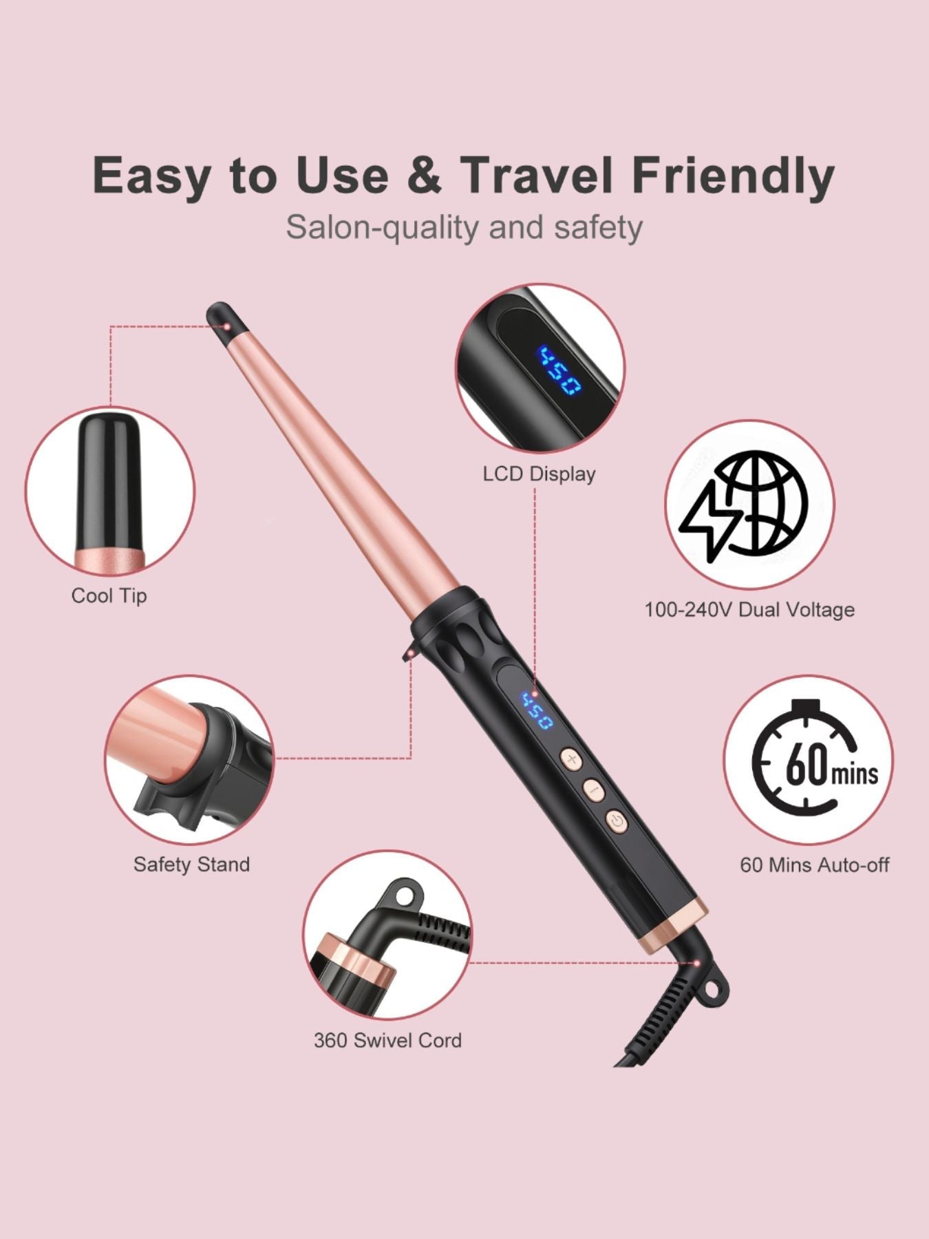 Adjustable Temperature Hair Curling Iron - Loving It Shop