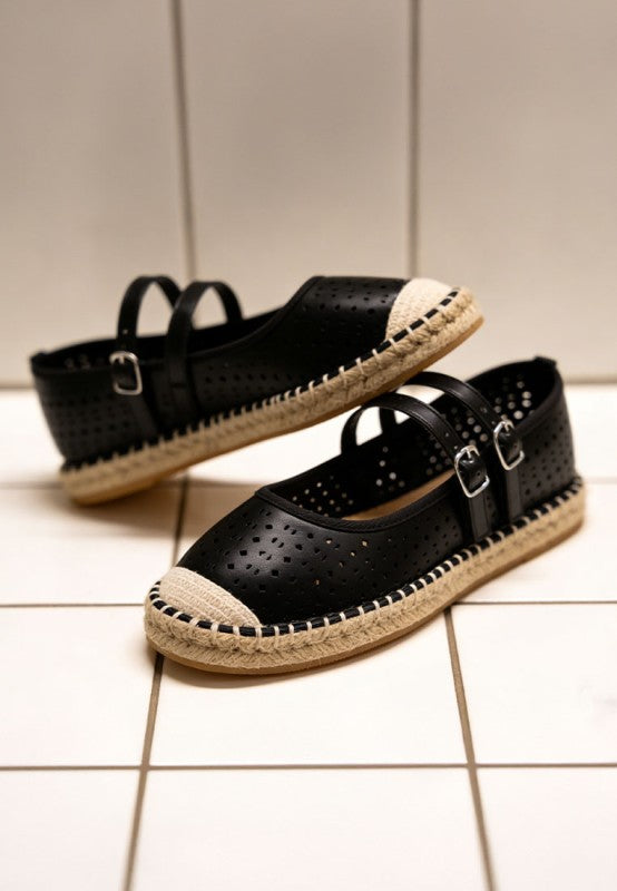 Noori Woven Dual Buckle Sandals