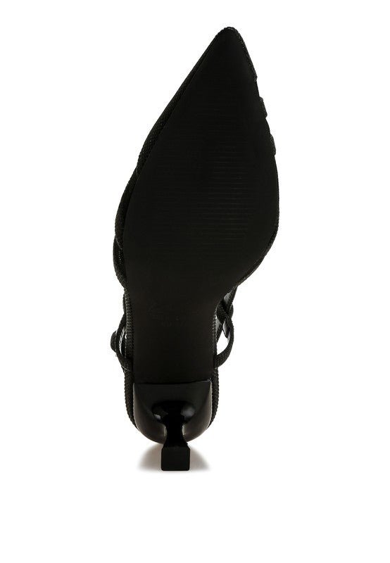 Daldra Kitten Heel Slingback Sandals - Loving It Shop
