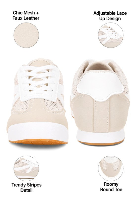 Tibala Padded Collar Lace-Up Sneakers