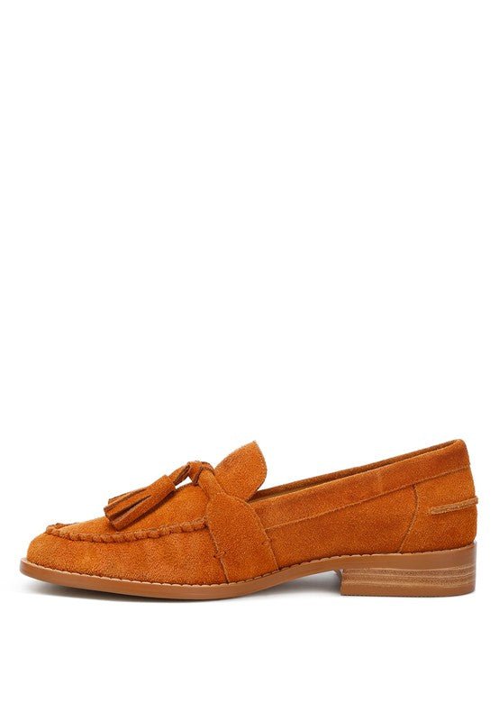 Rhone Tassels Detail Genuine Suede Loafers - Loving It Shop