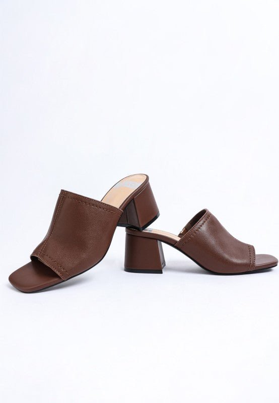 Wuling Slip - On Soft Leather Heels - Loving It Shop