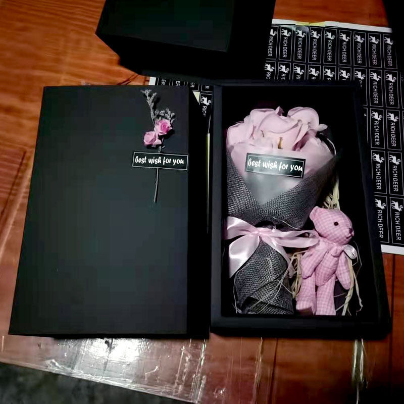Soap Flower Bear Gift Box Birthday Gift Mother&