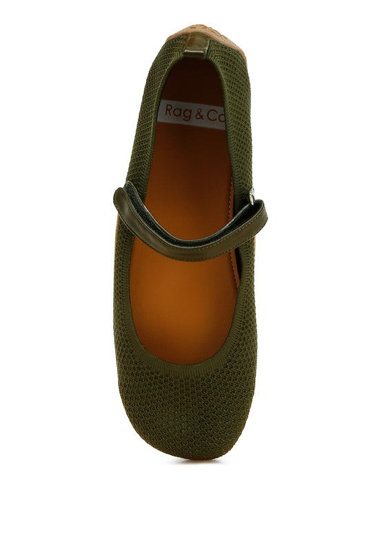 Nordeux Velcro Strap Mary Jane Ballerinas