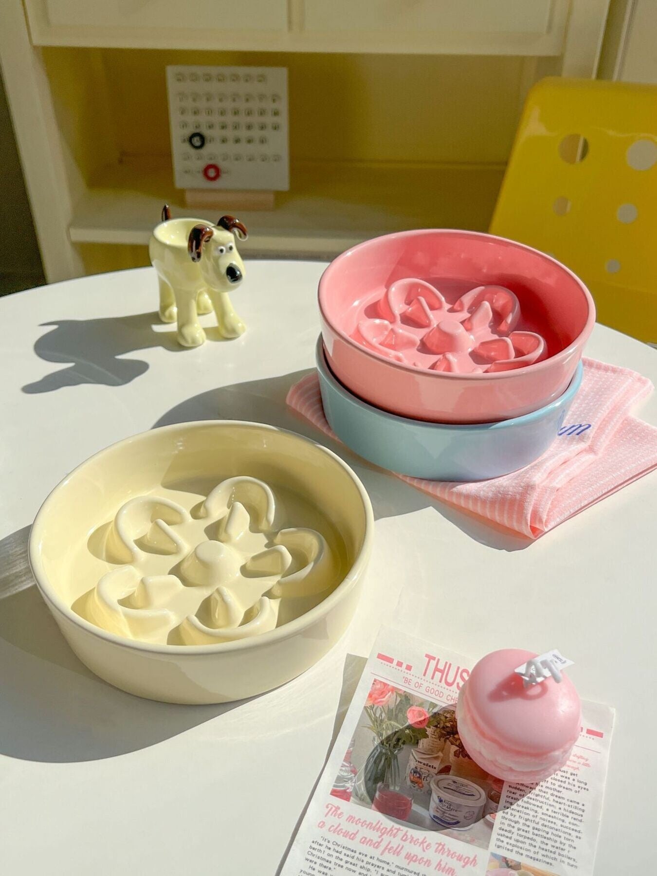 Flower - Shaped Slow Feeder Pet Bowl - Loving It Shop