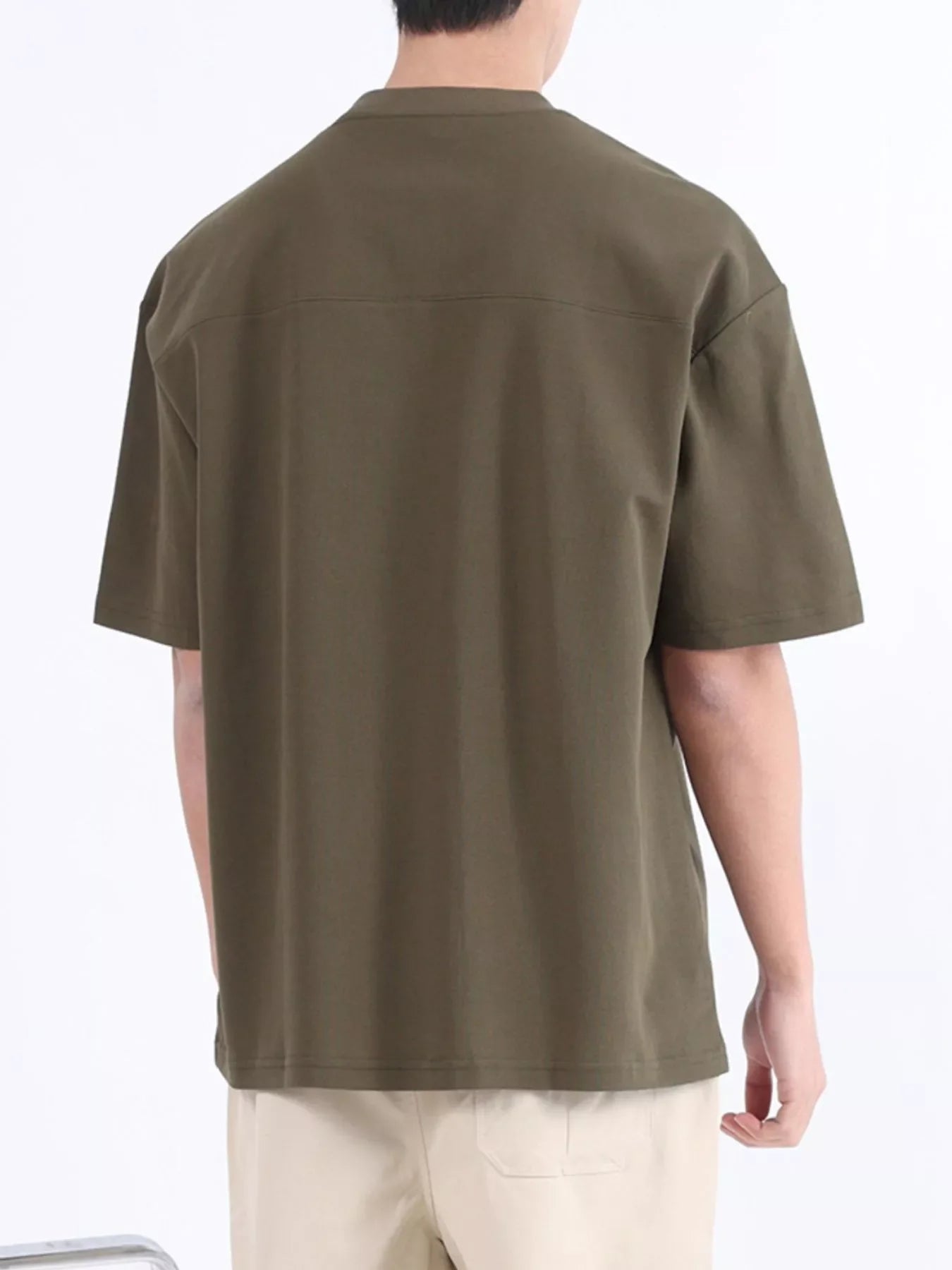 Men's Plus Size Half Sleeve Solid Color Top - Loving It Shop