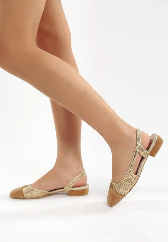 Rerita Rhinestone-Studded Glitter Sandals