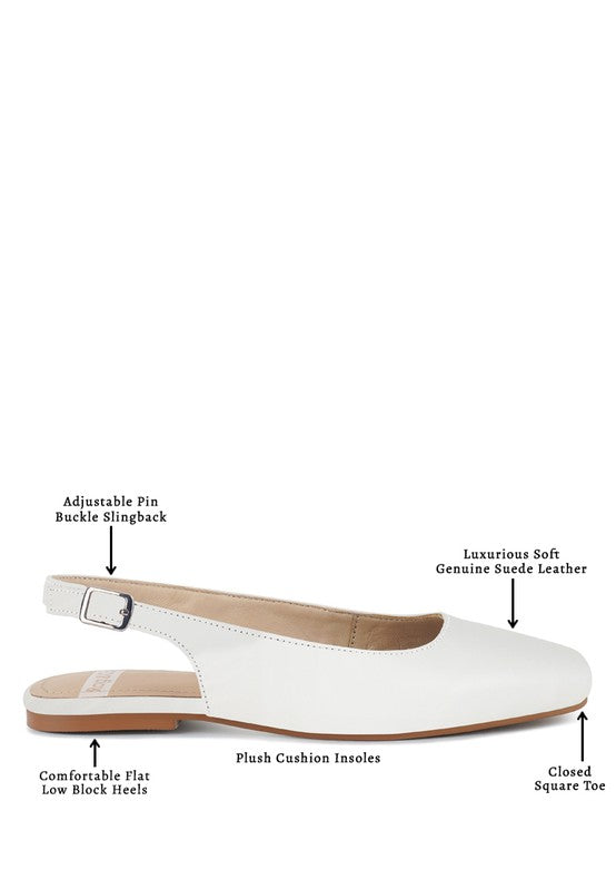 Sozani Real Soft Leather Slingback Flats