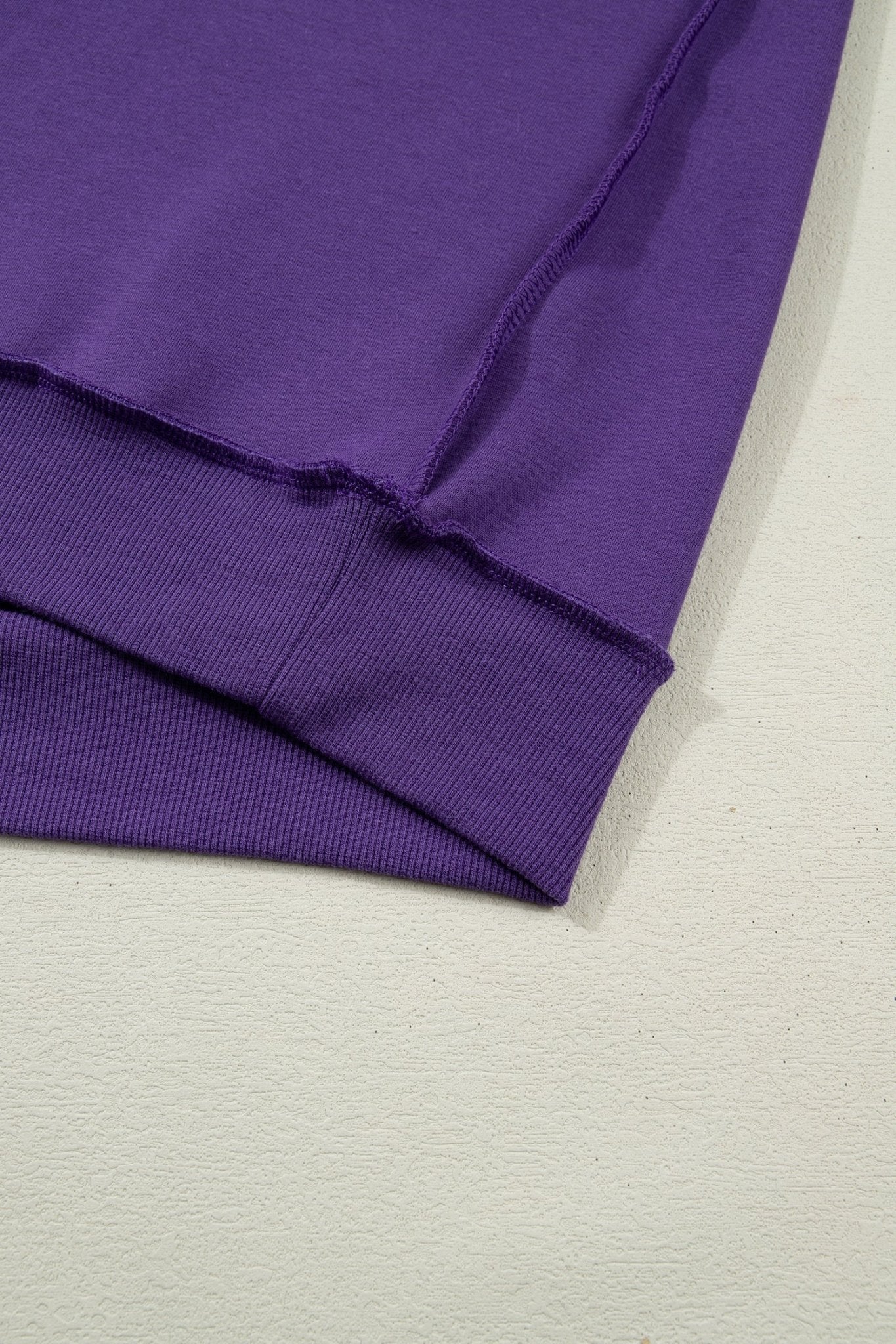 Tillandsia Purple Oversize Drop Shoulder Reversible Mock Neck Sweatshirt - Loving It Shop