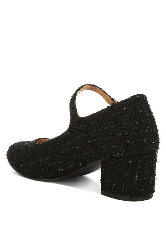 Antara Tweed Mary Jane Sandals - Loving It Shop