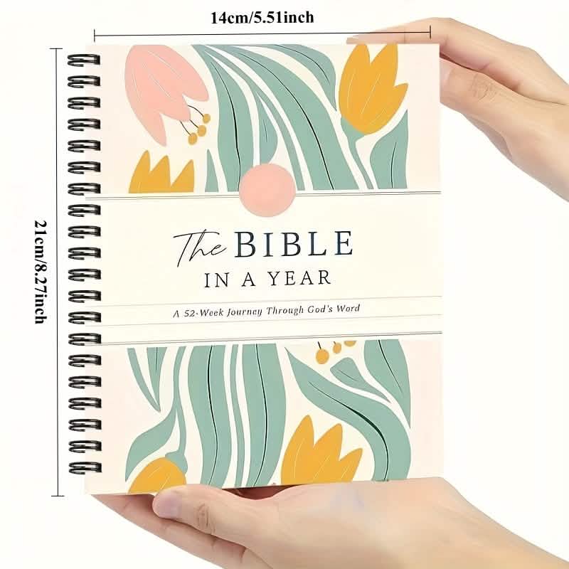 1-Year Bible Study Plan &amp; Prayer Journal – Undated Spiral Bound