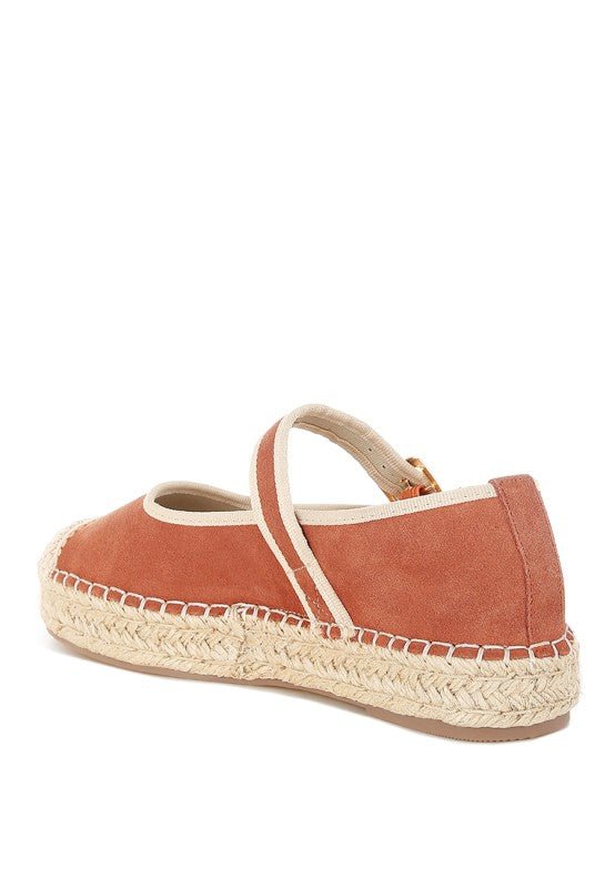 Bolean Soft Suede Leather Mary Jane Espadrilles - Loving It Shop