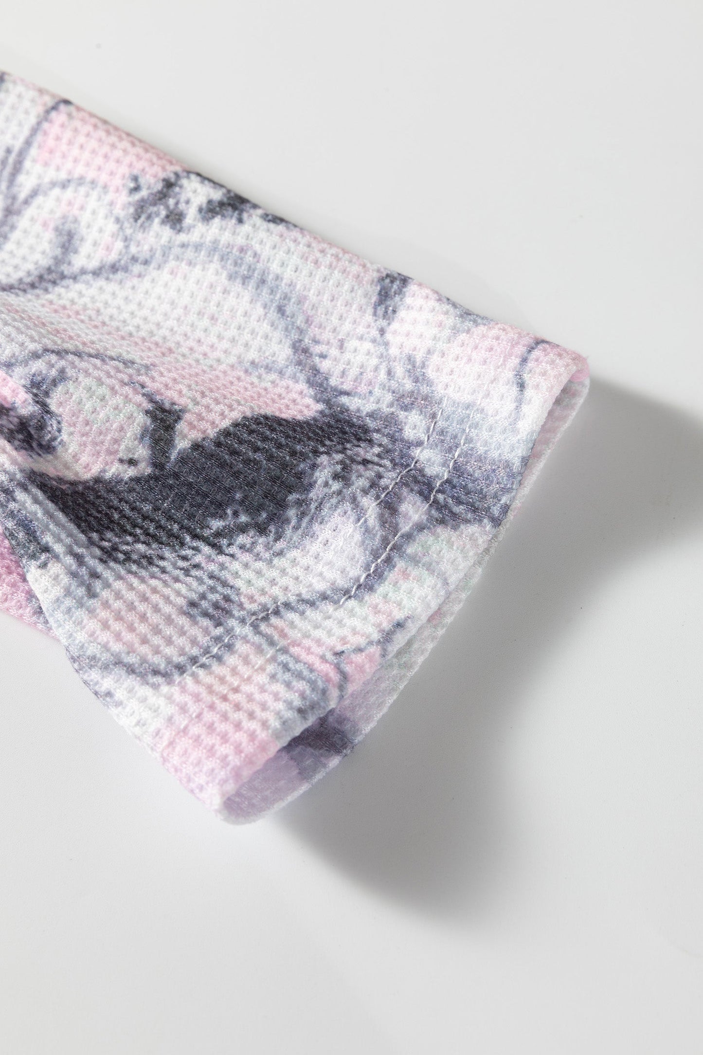 Pink Camo Henley Top and Short Set