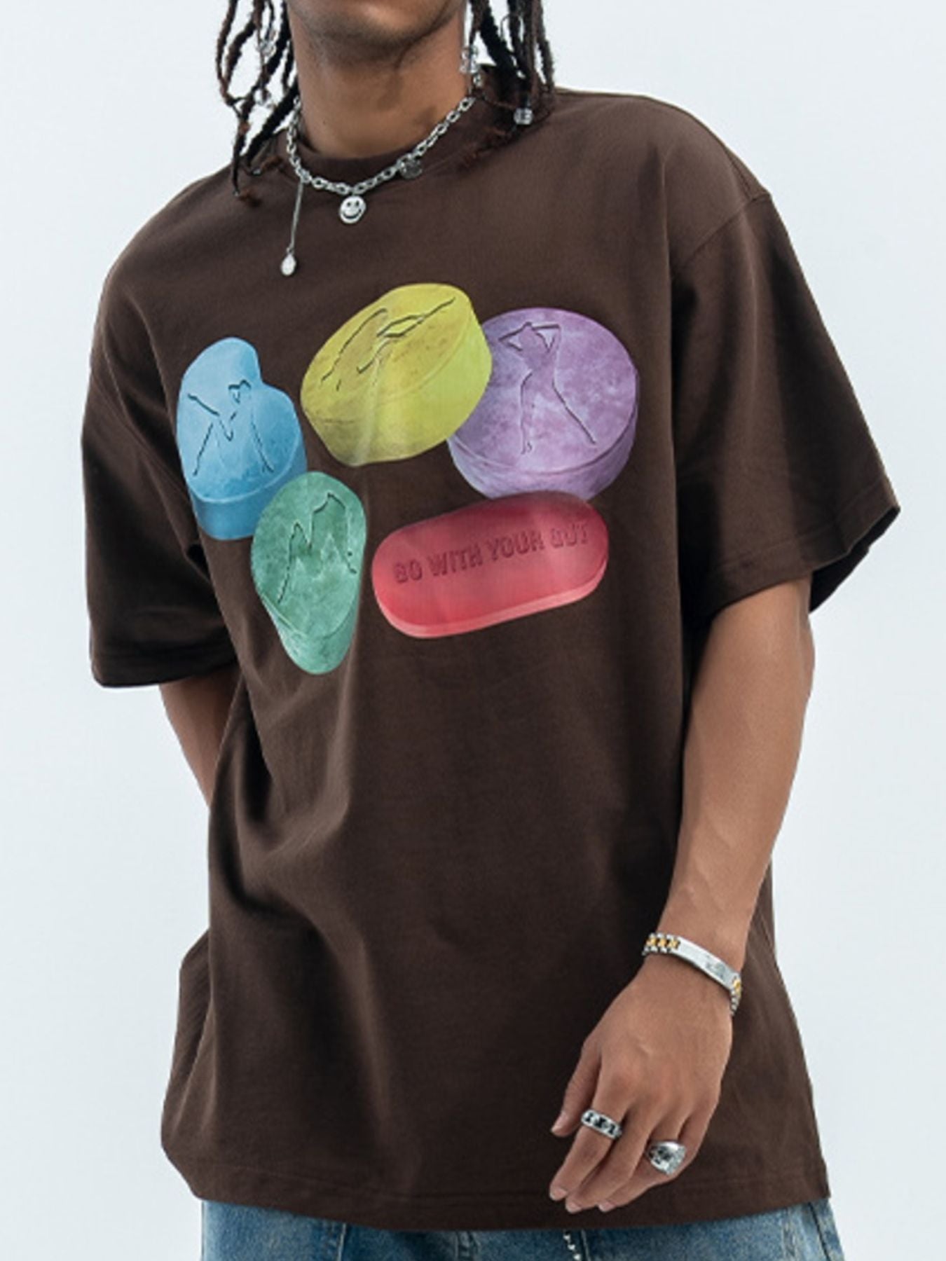 Men's Graphic Round Neck T-Shirt - Loving It Shop