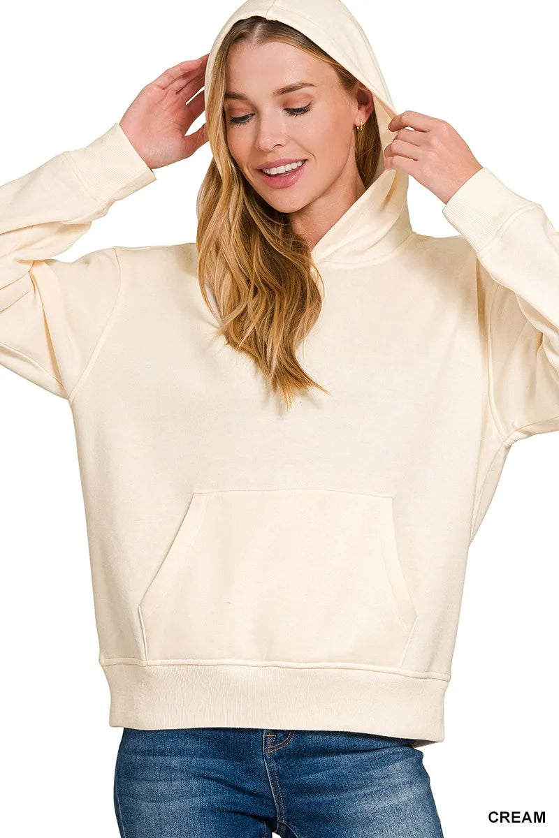 Fleece Kangaroo Pocket Hoodie