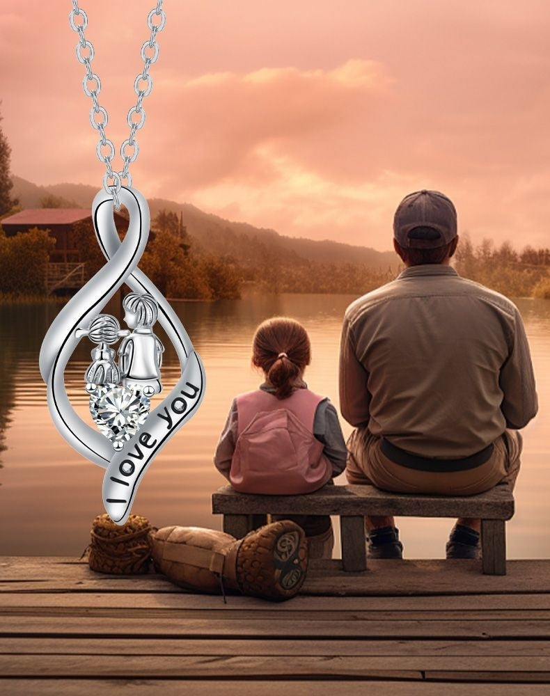 Father And Daughter Pendant Necklace Father&