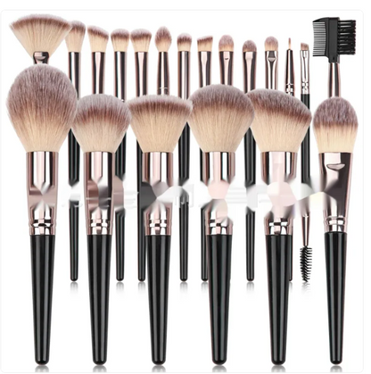 Black Makeup Brush Set – Face &amp; Eyes