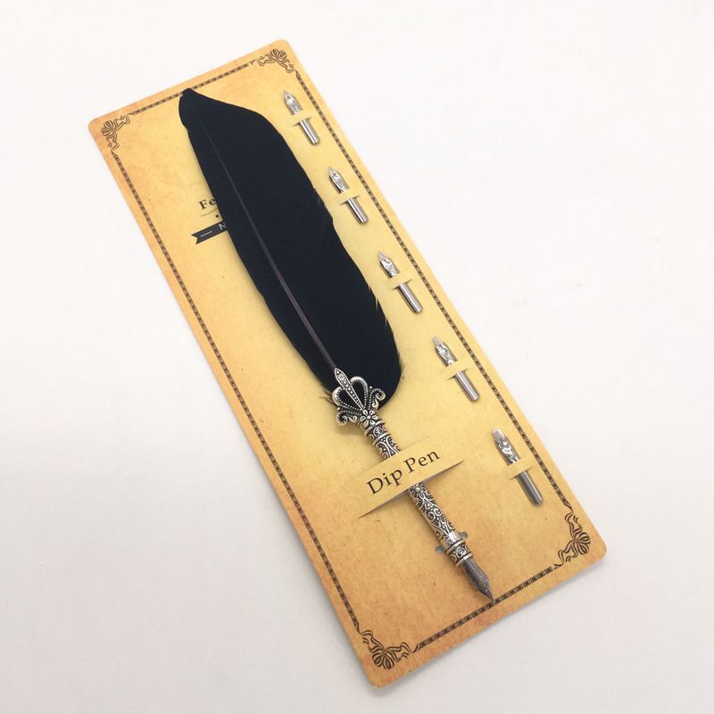 Creative Retro Turkey Feather Pen Teacher&