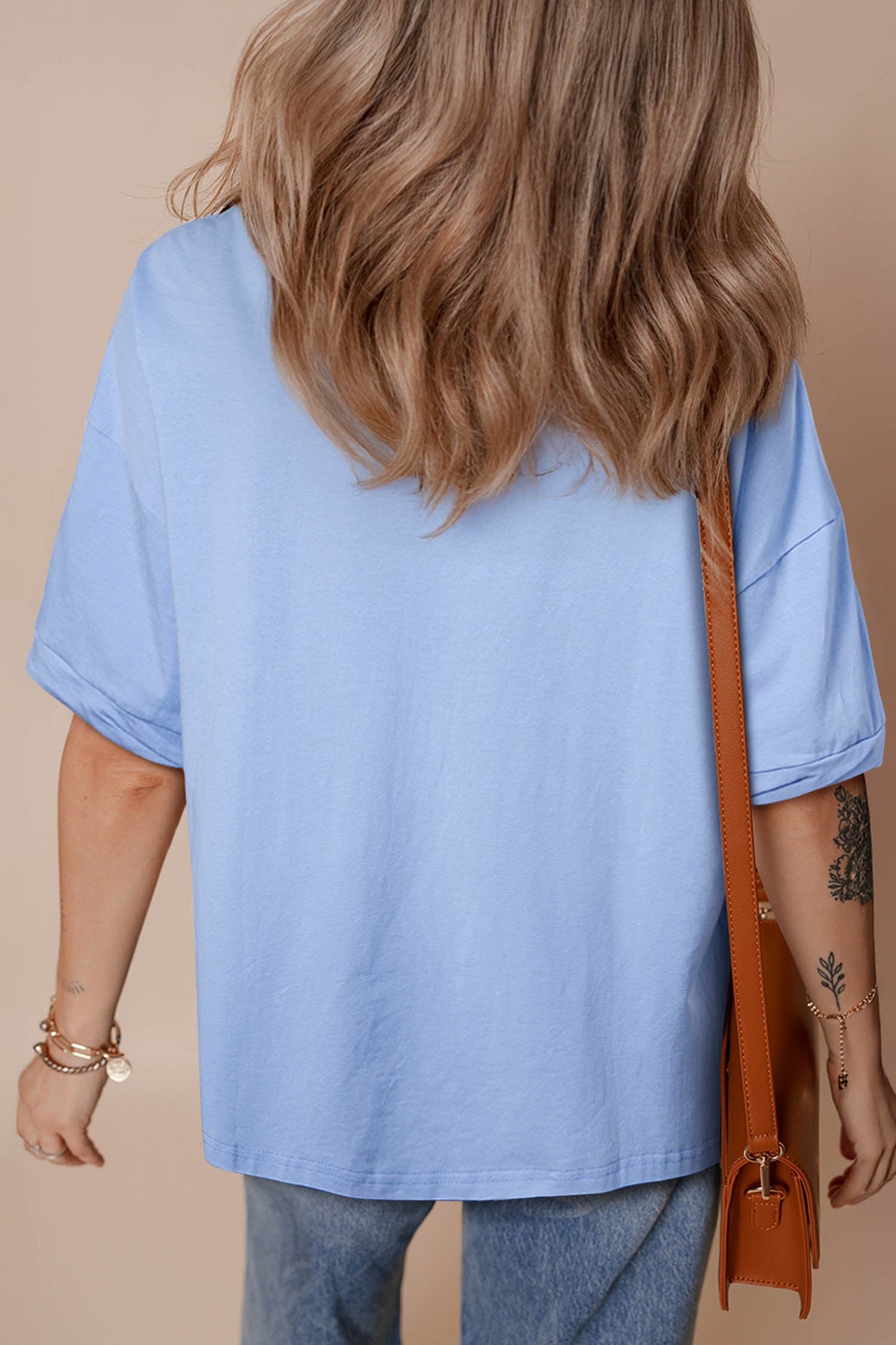 Myosotis 1776 American Flag Print Oversized Tee - Loving It Shop