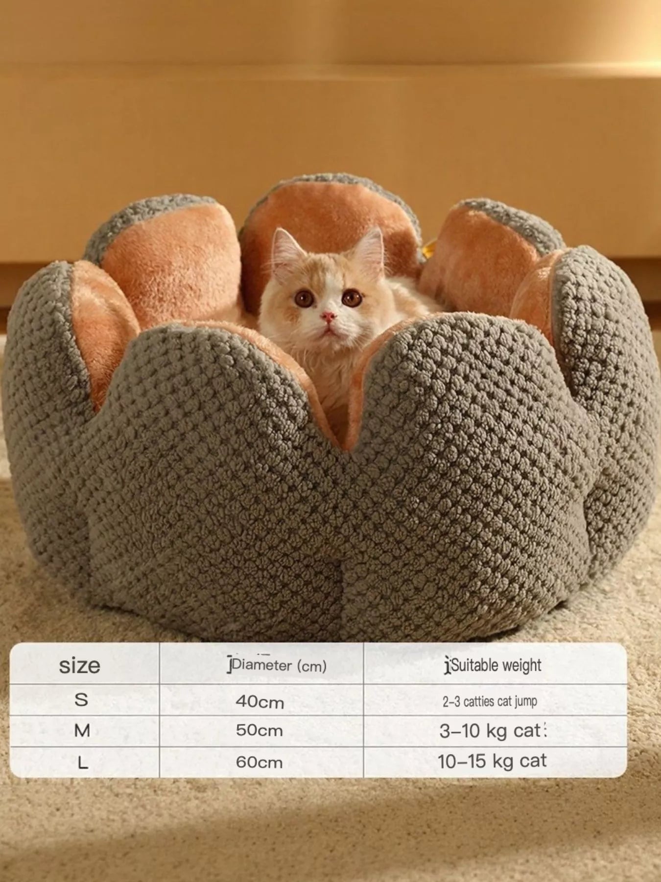 Flower Petal Plush Cozy Pet Nests - Loving It Shop