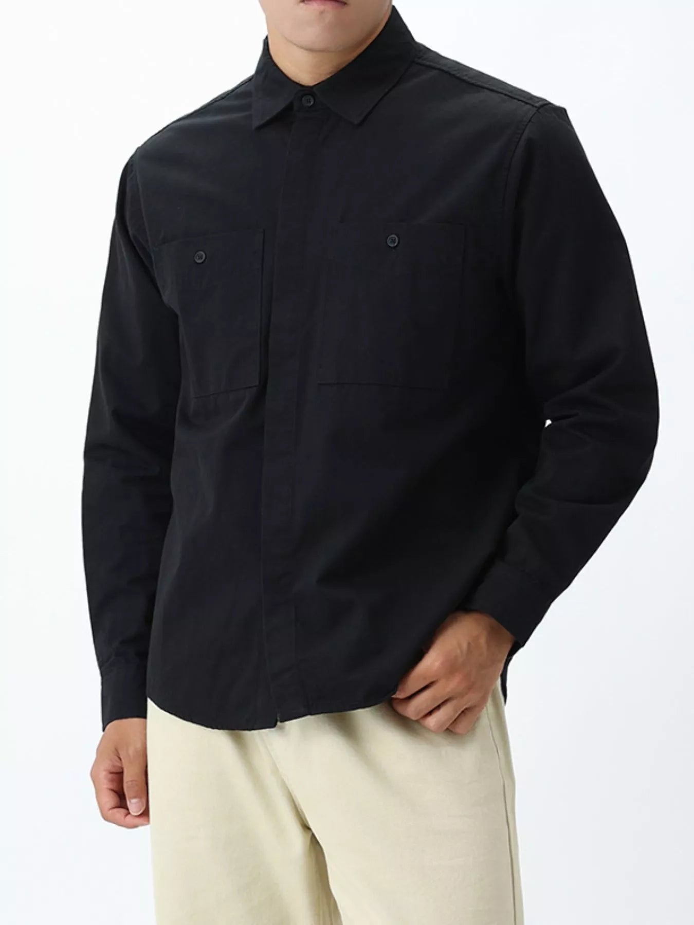 Men's Plus Size Button Down Long Sleeve Shirt - Loving It Shop