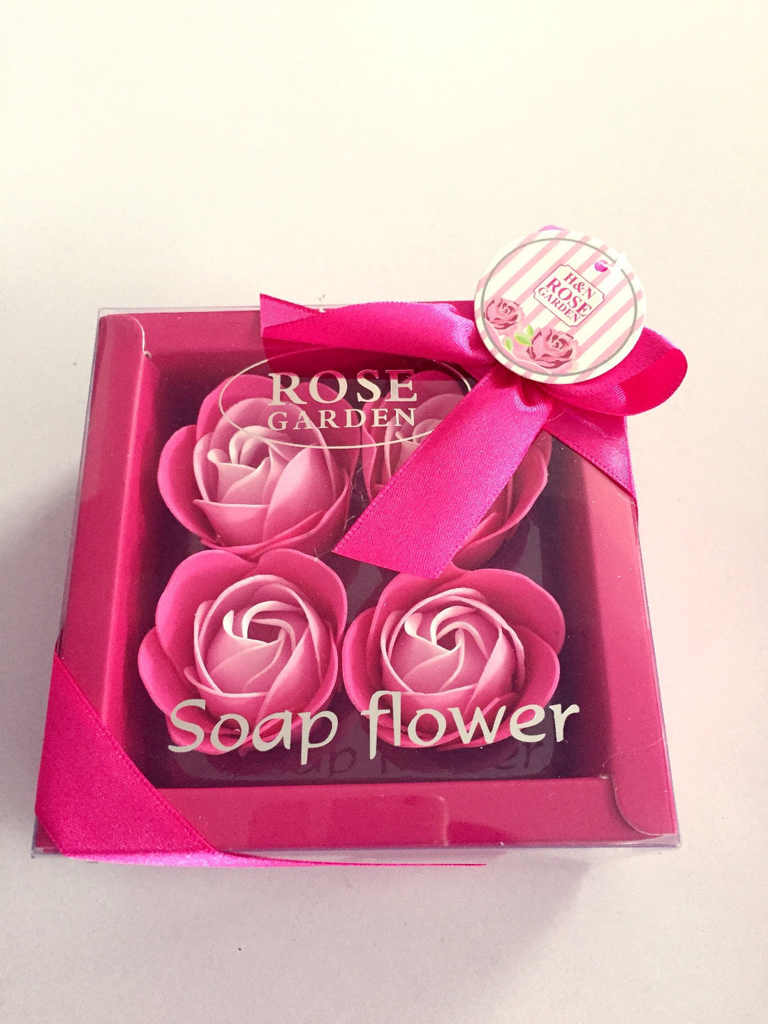 4 Rose Soap Flowers Gift Box For Valentine&