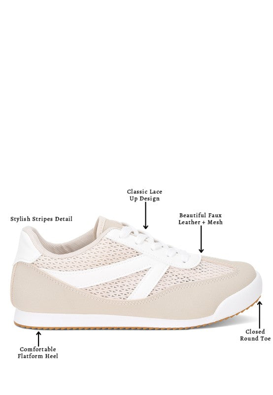 Tibala Padded Collar Lace-Up Sneakers